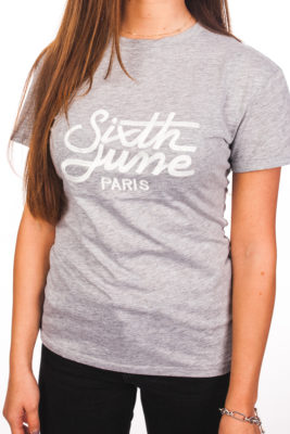 Sixth June - Embroidered Logo T-shirt light grey - Image 2