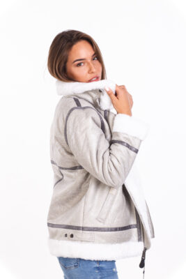 Alpha Industries - B3FL Wmn - Pasová bunda - Šedivobílá - Image 2