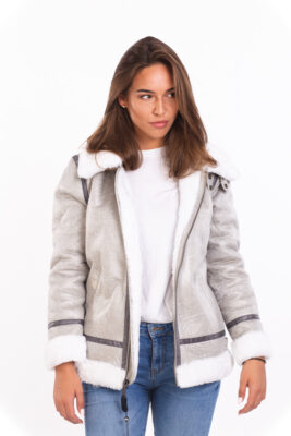 Alpha Industries - B3FL Wmn - Pasová bunda - Šedivobílá - Image 3