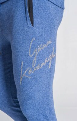 Gianni Kavanagh - Heather Blue Diamond Joggers - Image 2