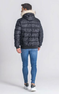 Gianni Kavanagh - Black Hooded Bomber Jacket - Image 4