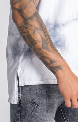 Gianni Kavanagh - Light Grey Dripping Ice Tie Dye Tee - Image 4