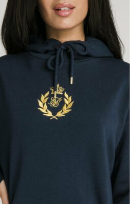 Sik Silk - Embroidered Oversize Hoodie - Mikina - Modrá - Image 2