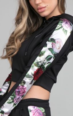 Sik Silk - Floral Pixel Track Top - Image 3