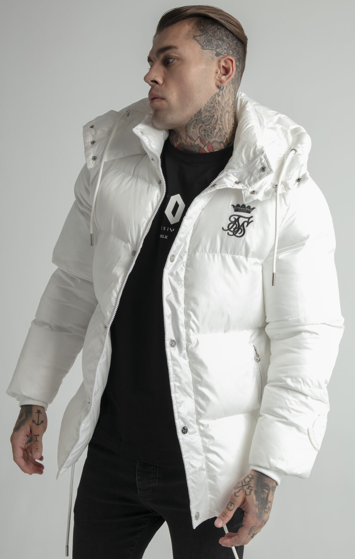 Messi x Sik Silk - Puffer Jacket - Pasová bunda - Bílá