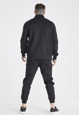 Messi x Sik Silk - Tape Funnel Zip Top - Mikina - Černá - Image 4
