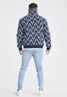Messi x Sik Silk - Borg Funnel Jacket - Kožíšková bunda - Modrá - Image 5