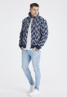 Messi x Sik Silk - Borg Funnel Jacket - Kožíšková bunda - Modrá - Image 4