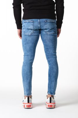 2Y Premium - Destroyed Skinny Cropped Denim - Roztrhané džíny - Modré - Image 4