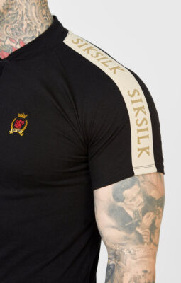 Sik Silk - Black Crest Short Sleeve Polo - Image 2