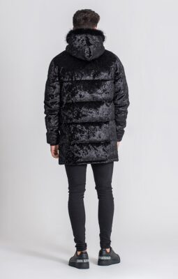 Gianni Kavanagh - Black iD Velvet Coat - Dlouhá bunda - Černá - Image 7