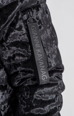 Gianni Kavanagh - Black iD Velvet Coat - Dlouhá bunda - Černá - Image 2