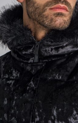 Gianni Kavanagh - Black iD Velvet Coat - Dlouhá bunda - Černá - Image 3