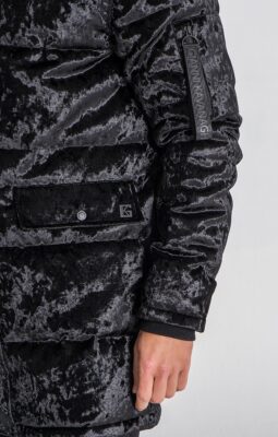 Gianni Kavanagh - Black iD Velvet Coat - Dlouhá bunda - Černá - Image 6